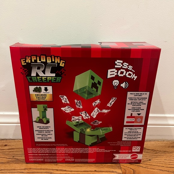 Minecraft Exploding Creeper RC Vehicle Remote Control 10" w/ DLC code Mattel NEW - Picture 2 of 2